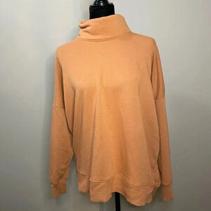 Aerie Orange‎ Turtleneck Oversized Slouchy Sweatshirt
